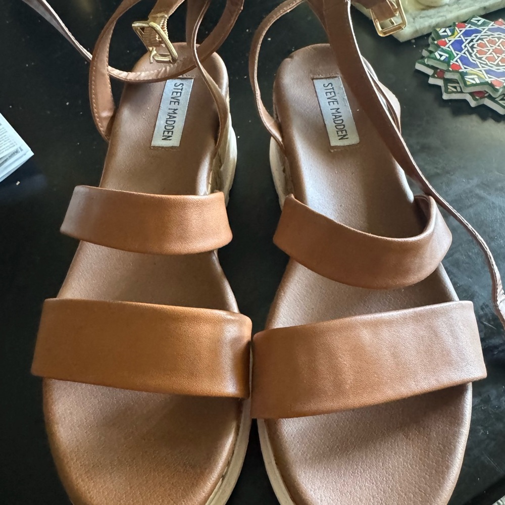 Steve Madden Brown Strappy Sandals
